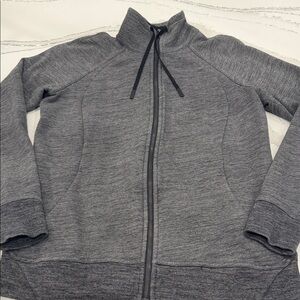 Lululemon Full Zip Mock Huddle and Hustle Jacket Gray Size 12